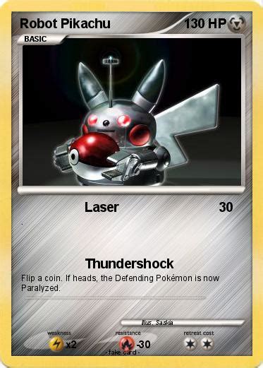 Pokémon Robot Pikachu 5 5 Laser My Pokemon Card