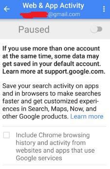 If web & app activity is turned on, your searches and activity from other google services are saved in your google account, so you may get more personalized experiences, like faster searches and more helpful app and content recommendations. How to Turn On or Turn Off Web and App Activity on Android ...