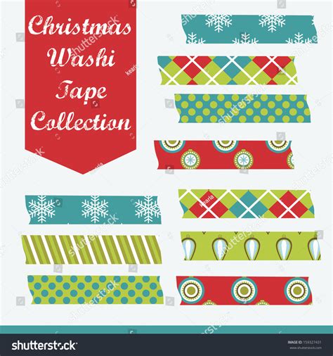 Merry Christmas Scotch Tape Design Vector Illustration 159327431