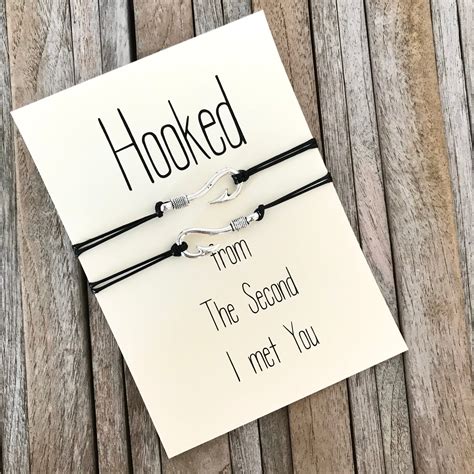 Matching Bracelets For Couples Couples Ts Hooked On You Carrie