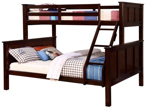Bunk bed twin over queen. Gracie Dark Walnut Twin Over Queen Bunk Bed, CM-BK930TQ ...