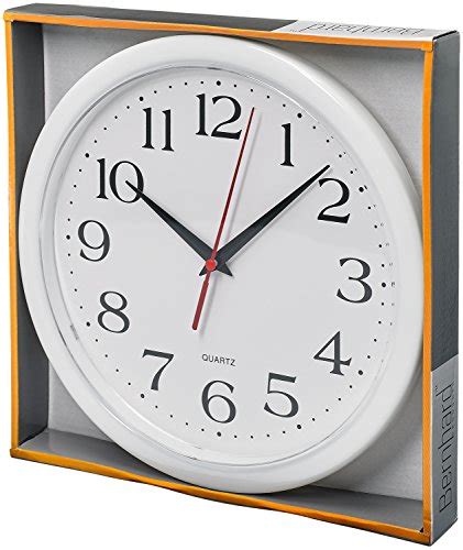 Bernhard Products White Wall Clocks10 Inch Set Of 2 Silent Non