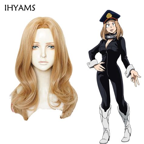 My Hero Academia Camie Utsushimi Cosplay Wig Blonde Brown Long Curly Synthetic Hair Wigs Cap