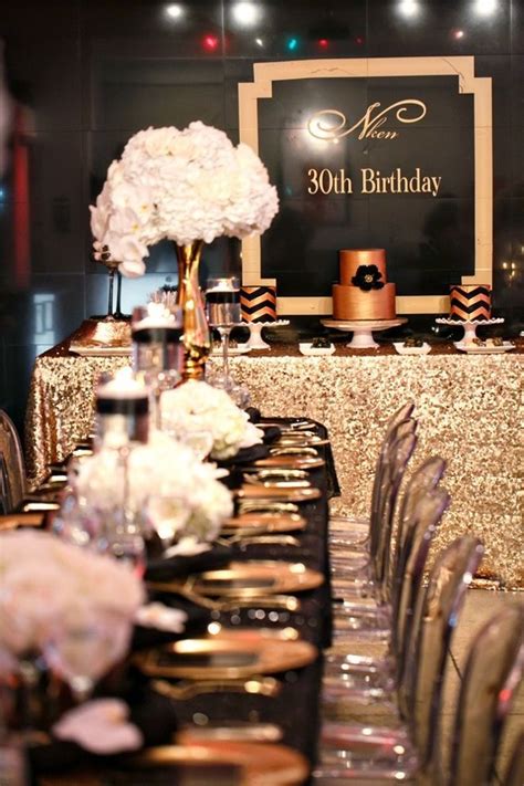 Black and Gold Party Inspiration - Perfete | 30th birthday parties