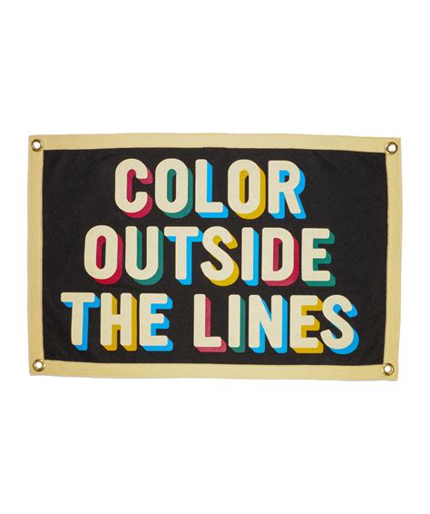 Color Outside The Lines Camp Flag Oxford Pennant