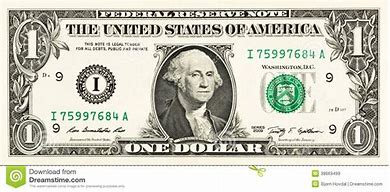 Image result for one dollar bill image