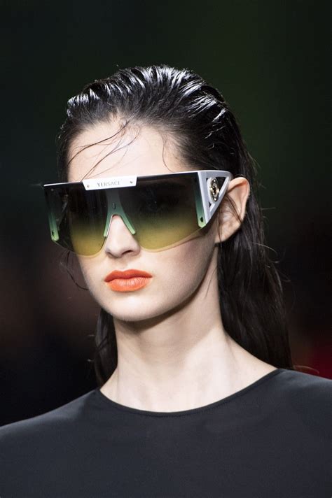 Versace At Milan Fashion Week Spring 2020 Futuristic Sunglasses Fashion Sunglasses Milan