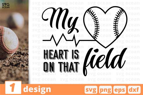 My Heart Is On That Field Svg Cut Files Softball Svg 678099 Cut
