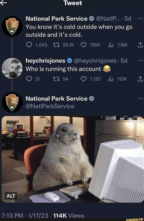 Tweet National Park Service Natlp You Know Its Cold Outside When