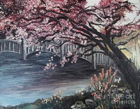 Japanese Garden Painting By Rhonda Lee