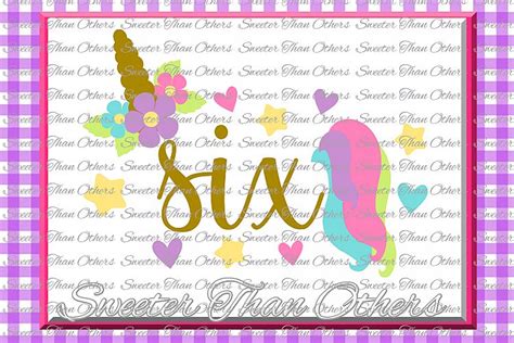 Download Sixth Birthday SVG, 6th Birthday Unicorn svg (24309 ...