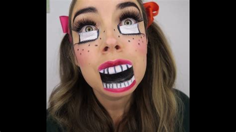 Quick And Easy Ventriloquist Doll Halloween Make Up Tutorial Youtube