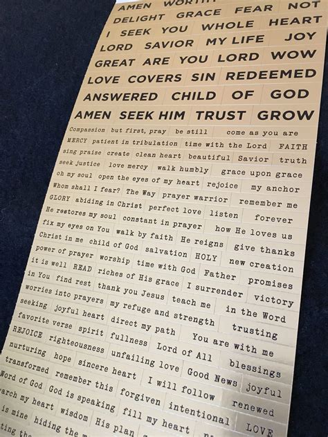 Christian Cards Inspirational Stickers Bible Journaling Prayer Etsy