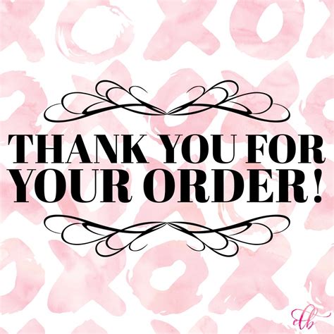 Thank You For Your Order Template Free
