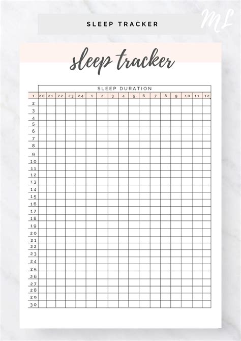 Sleep Tracker Printable Sleeping Log Sleep Journal Self Etsy Uk