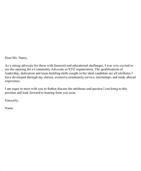 11 Sample Email Application Letters