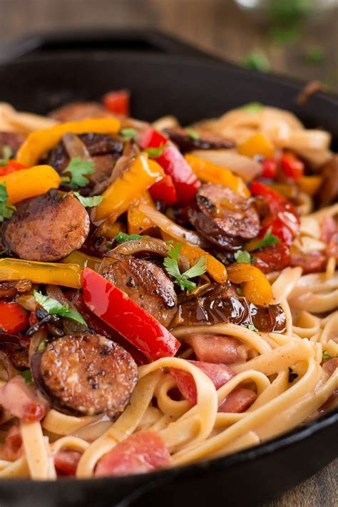 Heat the butter over medium heat in a medium saucepan. Creamy Cajun Pasta with Smoked Sausage | Recipe | Creamy ...