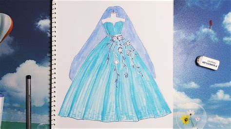 \hrule height h depth d width w \relax Draw a Blue wedding dress 11 - Vẽ Váy Cưới 11 - An Pi TV Coloring in 2021 | Blue wedding dresses ...