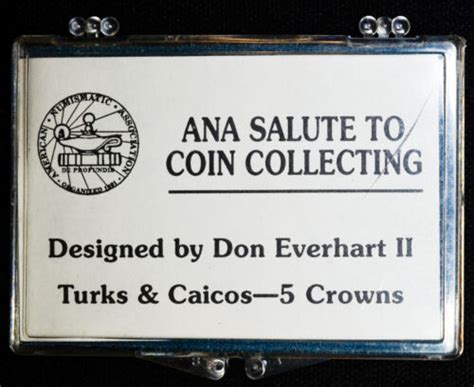 Turks Caicos Isl 5 Crowns 1994 Gem BU PL 5C Lunar Landing ANA Coin