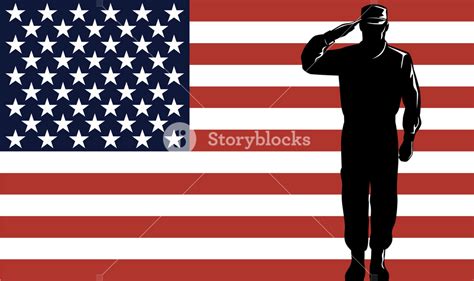 American Soldier Serviceman Saluting Royalty Free Stock Image Storyblocks