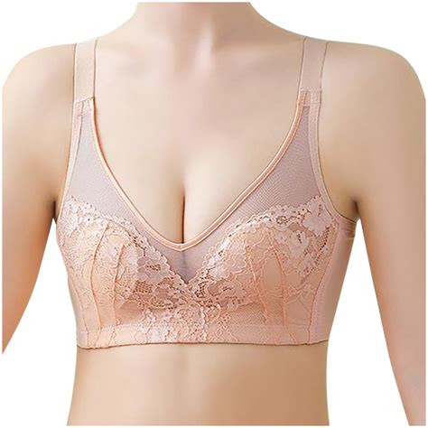 elainilye fashion bras for sagging breasts thin and seamless underwear gathered support bra