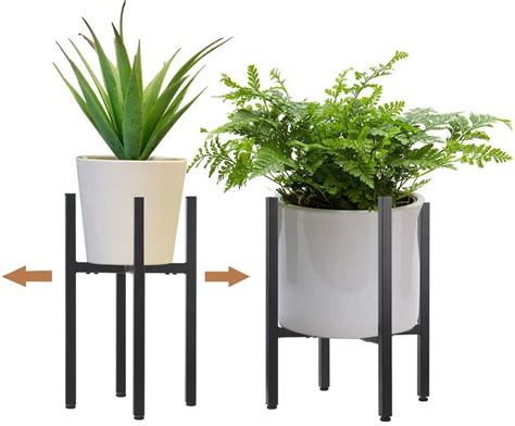 Metal Plant Stand Indoor With Adjustable Width Fits 8 To 12 Inch Pots