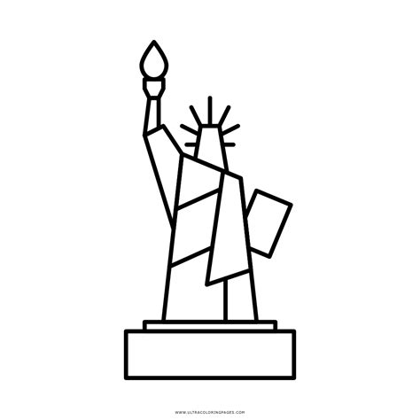 Dibujo Para Colorear Estatua De La Libertad
