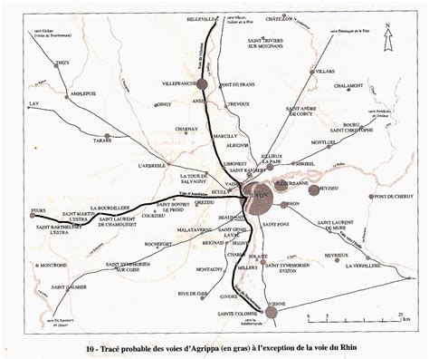 Les voies romaines au départ de Lyon - Lyon Historique