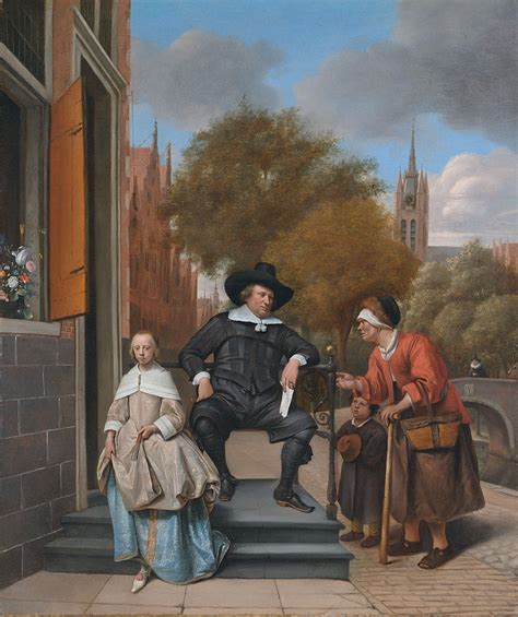 Burgher Of Delft And His Daughter 1655 Jan Steen Delft Lucas 8 Web Gallery Of Art S Xvi