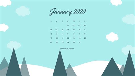 January 2020 Calendar Wallpapers - Wallpaper Cave