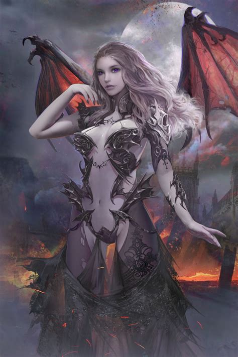 Artstation Vampire Lady Concept Yakun Wang Fantasy Female Warrior Fantasy Art Women Dark