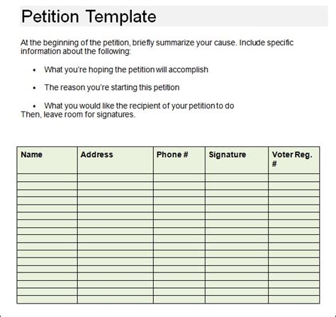Free 42 Sample Petition Templates In Pdf Ms Word