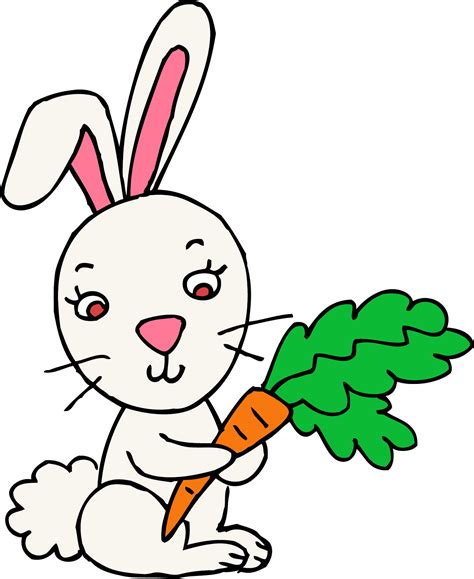 Easter Bunny Rabbit White Vector Clipart Easter Coloring Pictures