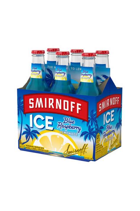 Smirnoff Ice Blue Raspberry Lemonade 6 Pack 12 Oz Bottles Beverages2u