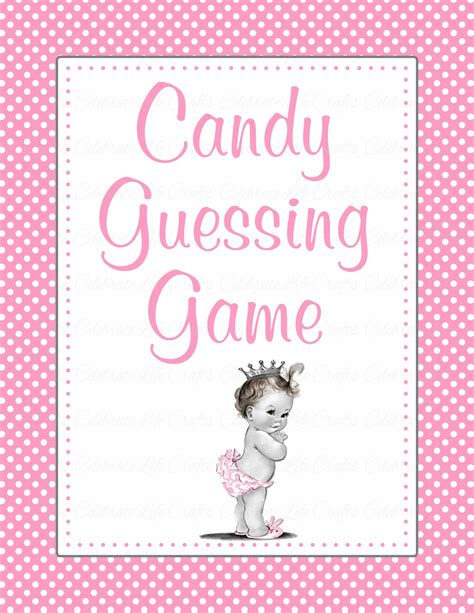 Free Printable Candy Guessing Game Printable Templates By Nora