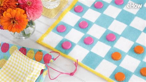 Diy Fabric Travel Checkerboard Game Youtube