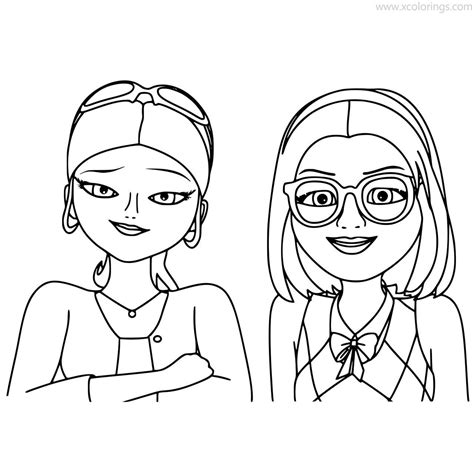 Miraculous Ladybug Coloring Pages Sabrina Raincomprix And Chloe