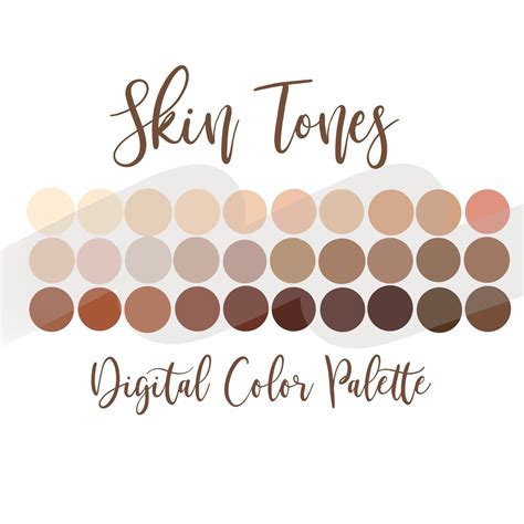 Skin Tones Procreate Palette Procreate Color Palette Etsy Color