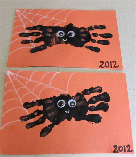 Hand Print Spider Halloween Craft Hand Prints For Kids And Crafts