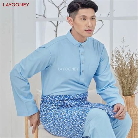 Jual Setelan Baju Melayu Pria Teluk Belanga Bahan Katun Toyobo Satu Set