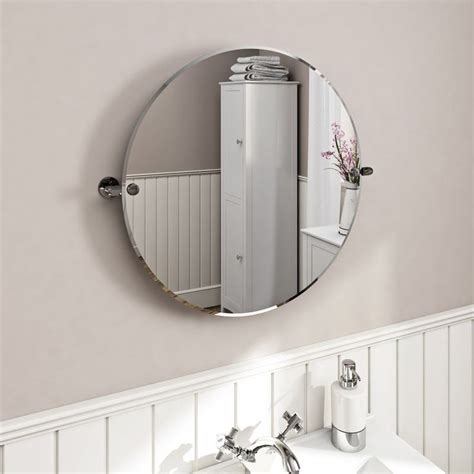 These custom framed mirrors can be used as bathroom mirrors, floor mirrors, decorative mirrors, and more. The Bath Co. Traditional round pivot bathroom mirror 500 x ...