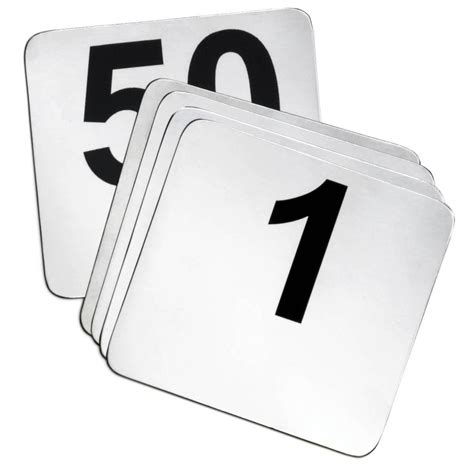 Number flash cards 1 to 20. TableCraft N150 Stainless Steel Table Number Cards 1-50 - LionsDeal