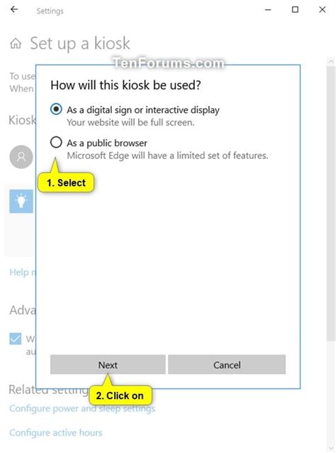 Setup Or Remove A Kiosk Account Using Assigned Access In Windows 10