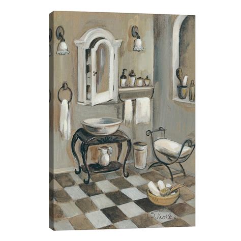 August Grove French Bath Iv Painting On Wrapped Canvas Uk