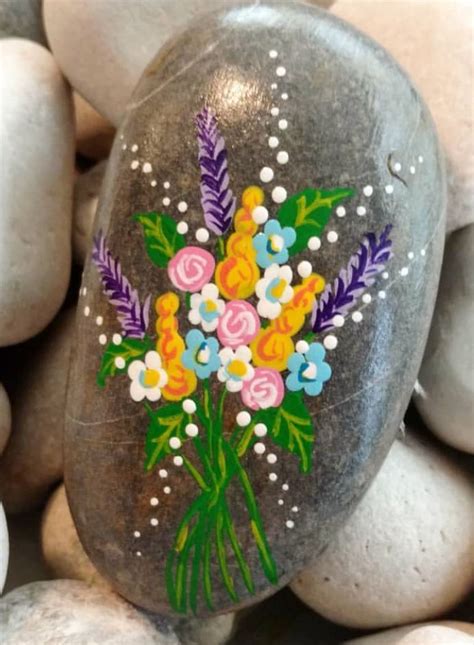 Rock Painting Ideas Flowers