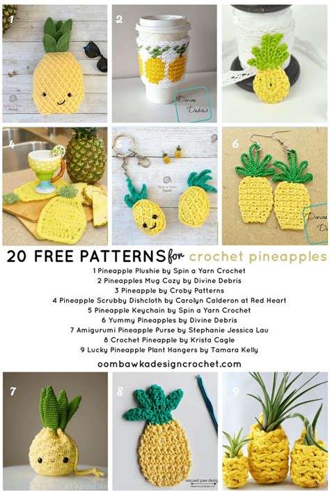 Crochet These 🍍 Fun Free Pineapple Crochet Patterns 🍍 Oombawka Design