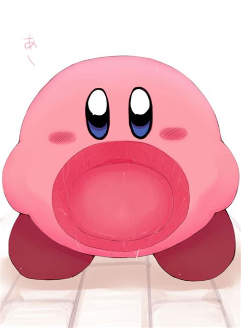The Big Imageboard Tbib Ambiguous Gender Blush Drooling Kirby Kirby Series Looking At