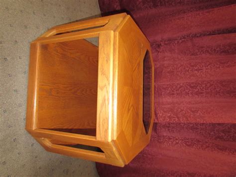 We can also incorporate bevels for a beautiful reflective effect. Lot Detail - OCTAGON TABLE WITH BEVELED GLASS INSERT