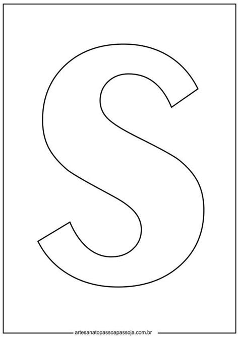 Moldes da letra S para imprimir em vários tamanhos e formatos Notícias Santa Luzia Net