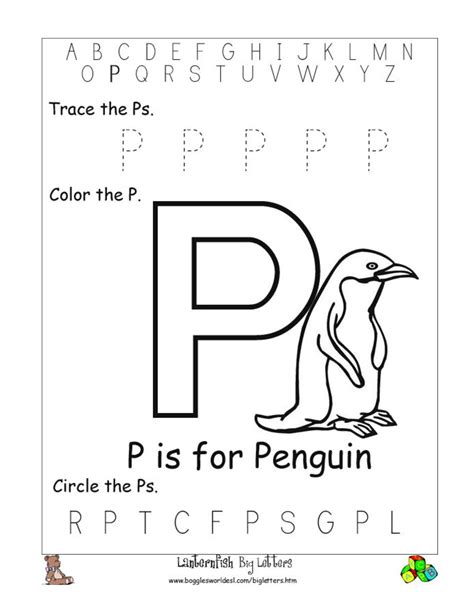 Kindergarten Letter P Worksheets Find And Color Kidzezone 7 Best